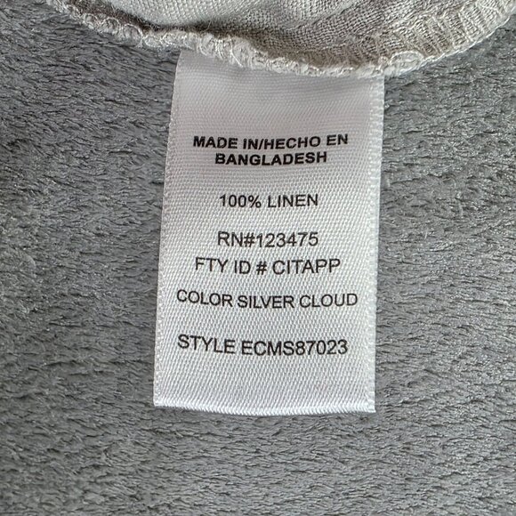 Womens Company Ellen Tracy Beige 100% Linen Pants Drawstring Elastic Hem Size M - Picture 4 of 10